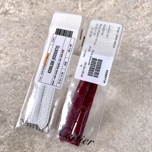 Reloj Cartier Genuino Mujer Correa Cinturón 13 x 12cm Juego de 2 Cuero Rojo y Blanco - Imagen 1 de 12