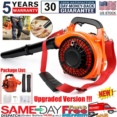 2-Stroke Handheld Leaf Blower Gas Powered 26CC Heavy Duty Grass Yard Clean 2025
