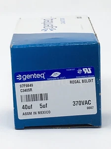 Genteq C3405R 97F9849 Capacitor Motor Run, 40/5Uf, 6%, Case, 370V - Picture 1 of 12