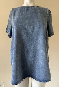 Women's Denim Top Blouse Size 12 - Picture 1 of 3