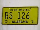 1971 Alabama RESCUE SQUAD  License Plate Tag