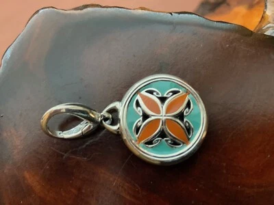 Ann King Sterling Silver Blue Orange Passion Enamel Enhancer Charm Pendant - Image 1 of 4