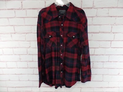 Camisa a Presión Para Hombres Franela Cactus Perla Occidental Talla Grande Manga Larga A Cuadros Foto 1 de 4