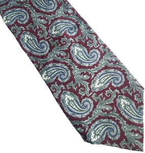 Mark Alexander Paisley Red Necktie Neck Tie 100% Silk 57" X 3.5" USA - Picture 1 of 4