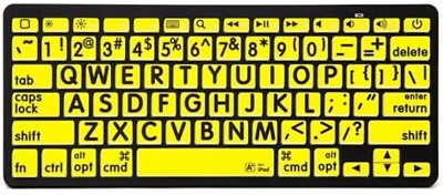 A-ZAREY Big Button Keyboard Stickers High Visibility Hi-Viz UK Laptop Computer Labels