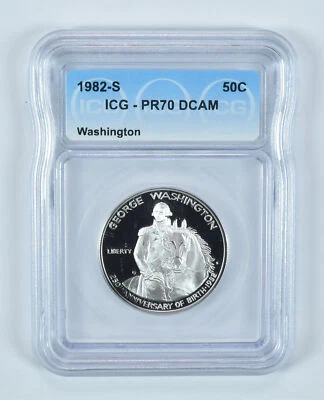 1982-S George Washington Commemorative Half Dollar PR70 DCAM ICG - Image 1 of 4