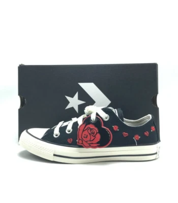 *NEW* Women CONVERSE Chuck Taylor All Star Valentine's Day Low Black(A13651F) 👍 - Image 1 of 4