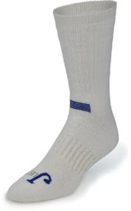 New, Justin Boots Men's Moisture Wicking Work Boot Sock, White, Large, 6 pairs - Picture 1 of 2