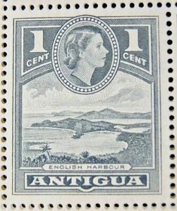 ANTIGUA 1953 SG121 QEII 1c. ENGLISH HARBOUR  -  MNH - Picture 1 of 1