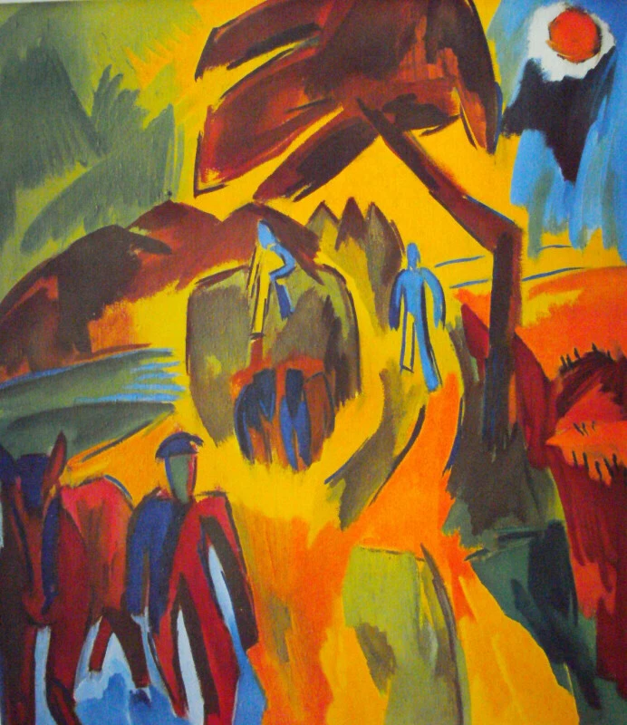 RARITÄT- Schmidt-Rottluff, -Heuernte- NEU hochw. Lichtdruck Kunstdruck Bütten - Bild 1 von 1