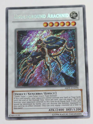 Yu-Gi-Oh! Underground Arachnid - ABPF-EN096 - Secret Rare Unlimited Yugioh Card - Image 1 of 4