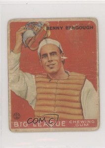 1933 Goudey Big League Chewing Gum R319 Benny Bengough #1 Rookie RC