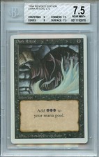 MTG Unlimited Dark Ritual BGS 7.5 NM+ Magic Card Amricons 0976