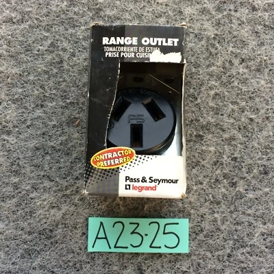 Pass & Seymour #3890CC 50A Black Flush Outlet,No 3890CC,  Pass & Seymour - Image 1 of 4
