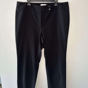 Calvin Klein Womens Dress Pants Size 16W Dark Plus Size Black Business - Picture 1 of 6
