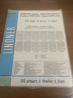 LINDNER 076 Uniplate - Preto - 5 páginas - 6 tiras por página - Imagem 1 de 2