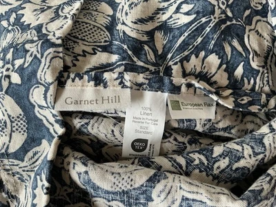 Granate Colina Floral Lino Europeo 2 Almohadas Falsa Tamaño Estándar 31”X 20” NUEVO  Foto 1 de 4