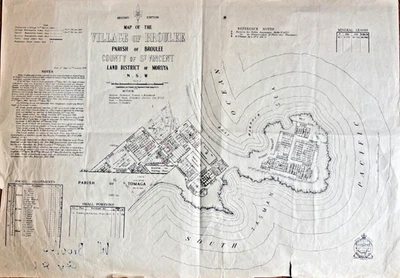 Mapa de Village of Broulee 1958 - Parroquia de Broulee, Condado de San Vicente Nueva Gales del Sur. Foto 1 de 4