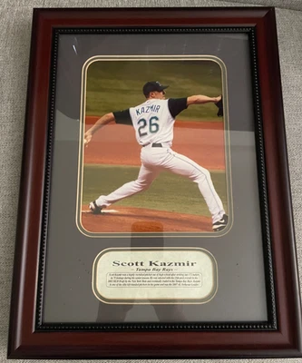 Tampa Bay Rays Scott Kazmir Foto Enmarcada en Color ENMARCADA Y MATE Clips Deportivos Foto 1 de 4