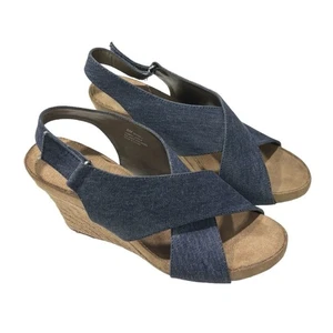 Aerosoles | "Coco Plush" Damen-Sandalen jeansblau Keilabsatz - Bild 1 von 10