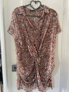 Ladies Papaya Curve Size 20 Multicoloured Sleeveless Blouse Worn Once Gt Cond - Picture 1 of 9
