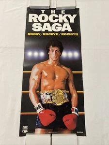 1983 ROCKY SAGA ROLLED ORIGINAL FOX VIDEO MOVIE POSTER STALLONE 16x36 LOW PRICE - Picture 1 of 7