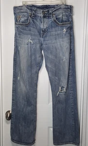 Silver Jeans Mens 32x32 925 Series ZAC Bootcut Thick Stitch Distressed Whisker - Picture 1 of 11