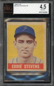 1948 Leaf #43 Eddie Stevens - Pittsburgh Pirates - Short Print - BVG 4.5 VG-EX+