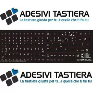 AUFKLEBER STICKERS KEYBOARD TASTATUR KOMPLETT MIT ALLEN TASTEN DER TASTATUR ITA - Bild 1 von 3