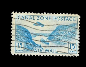 1931 Air Mail Postage Stamp /Canal Zone Postage/ SCott CZ10 /Used - Picture 1 of 1