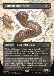 MTG ~ Rottenmouth Viper (Borderless) ~ Bloomburrow Commander ~ NM ~ Mythic - Picture 1 of 1