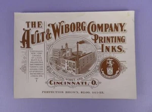 The Ault & Wiborg Company Printing Inks Sample Advertising Sheet c1905, P. Brown - Picture 1 of 1