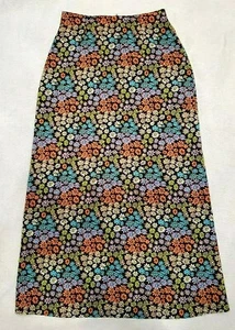Damen Blumendruck Gänseblümchen Maxi langer Röhrenrock Vintage Retro Hana Größe 9 - Bild 1 von 9