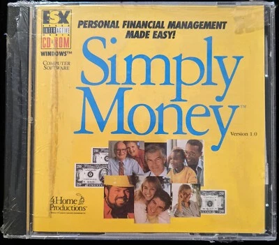 Simply Money Version 1.0 CD ROM Windows Computer Software New In Package  - Image 1 of 2