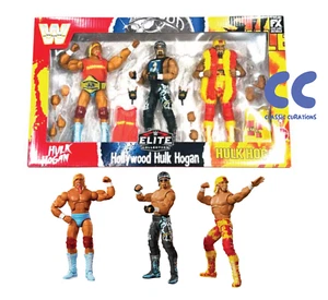 Mattel WWE Elite Hulkamania 40th Anniversary 3-Pack Figures Hulk Hogan Hollywood - Picture 1 of 6