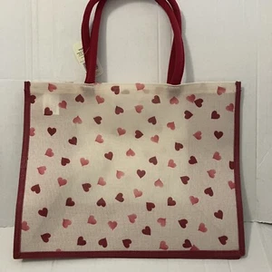 Waitrose Emma Bridgewater Love Hearts Tote Bag Red White Pink Shopper New - Picture 1 of 6