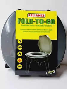 Portable Camping Toilet FOLD-to-GO Folding Reliance Products Black NEW - Picture 1 of 10