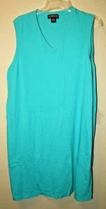 Lands End Women’s Turquoise Swim Cover-up/Dress w/Pockets Size 1X (16W-18W) - Picture 1 of 6