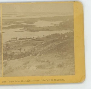 Blick vom Leuchtturm Gibb's Hill Bermuda Stereoview 1880 - Bild 1 von 4