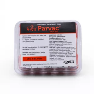 Zoetis Parvac 25 x 10ml Singles Doses Dog Parvovirus Vaccine Canine Health Pet - Picture 1 of 12