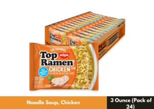 Nissin Top Ramen Noodle Soup, Chicken, 3 Ounce (Pack of 24) - Picture 1 of 5