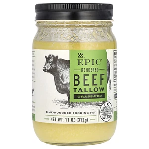 Rendered Grass Fed Beef Tallow, 11 oz (312 g) - Picture 1 of 2