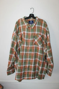 New WiTag Rocawear check button down Long sleeve olive dress shirt men's 2XB $50 - Picture 1 of 4