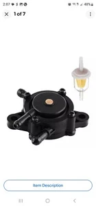 Bomba de combustible de vacío de gas para tractor cortacésped Kohler 17-25 HP motor pequeño Briggs - Imagen 1 de 4