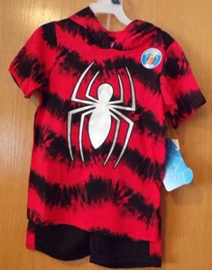 2 piezas Spider-Man JUEGO DE PANTALONES CORTOS/COSPLAY CON CAPUCHA ~ Niño 4 ~ NUEVO con etiquetas - Imagen 1 de 4