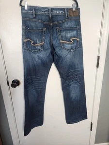 Silver Jeans Men's Zac boot cut Relaxed fit Denim Blue W34/L34 preowned - Picture 1 of 7