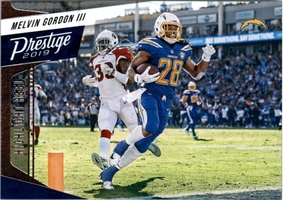 2019 Prestige Highlight Reel #11 Melvin Gordon III - FB - Image 1 of 2