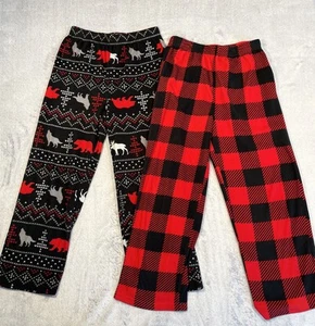 Cuddl Duds Boy's Size 8 Pajama Pants Set Soft Cozy Sleepwear Holiday Winter - Picture 1 of 11