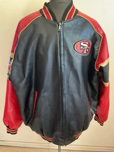 NFL San Francisco 49ers Jacket Faux Leather Sz 2XL NFL G-III - Picture 1 of 13