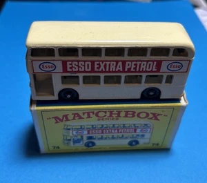 Matchbox Lesney Daimler Bus Series No 74 Esso Extra Petrol Cream Variant W/Box - Picture 1 of 4